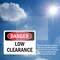 Signmission Low Clearance, 10 in W x Rectangle, Vinyl Decal OS-2PACK-DS-D-710-L-2239 - alternate 3